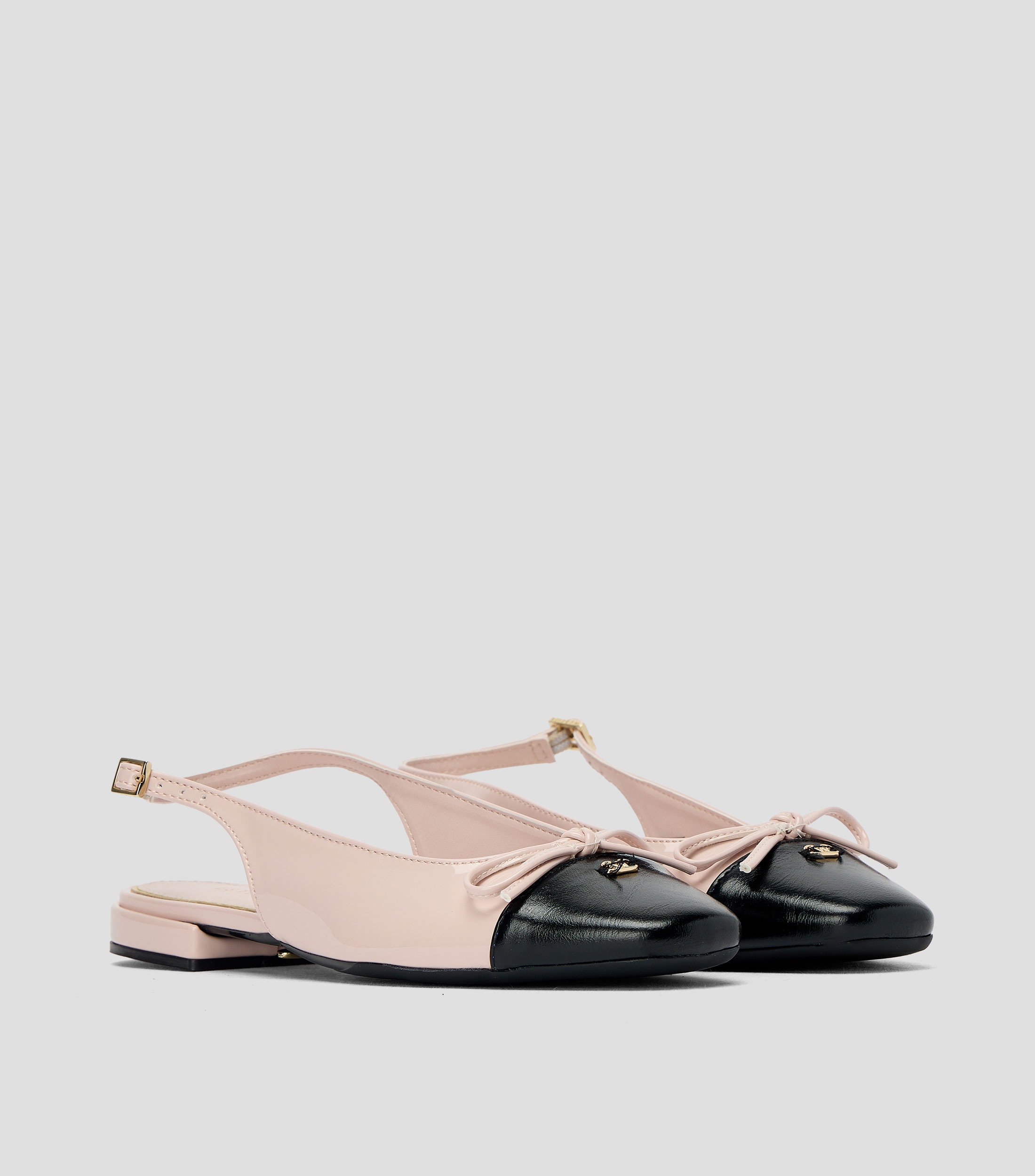 Flats sling back tacón bajo ancho Mujer